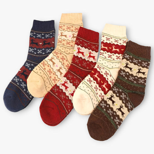 Festive Elk Socks
