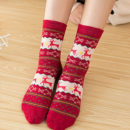 Festive Elk Socks